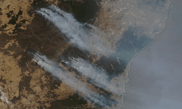 Video: Así se ven voraces incendios en Australia desde el espacio