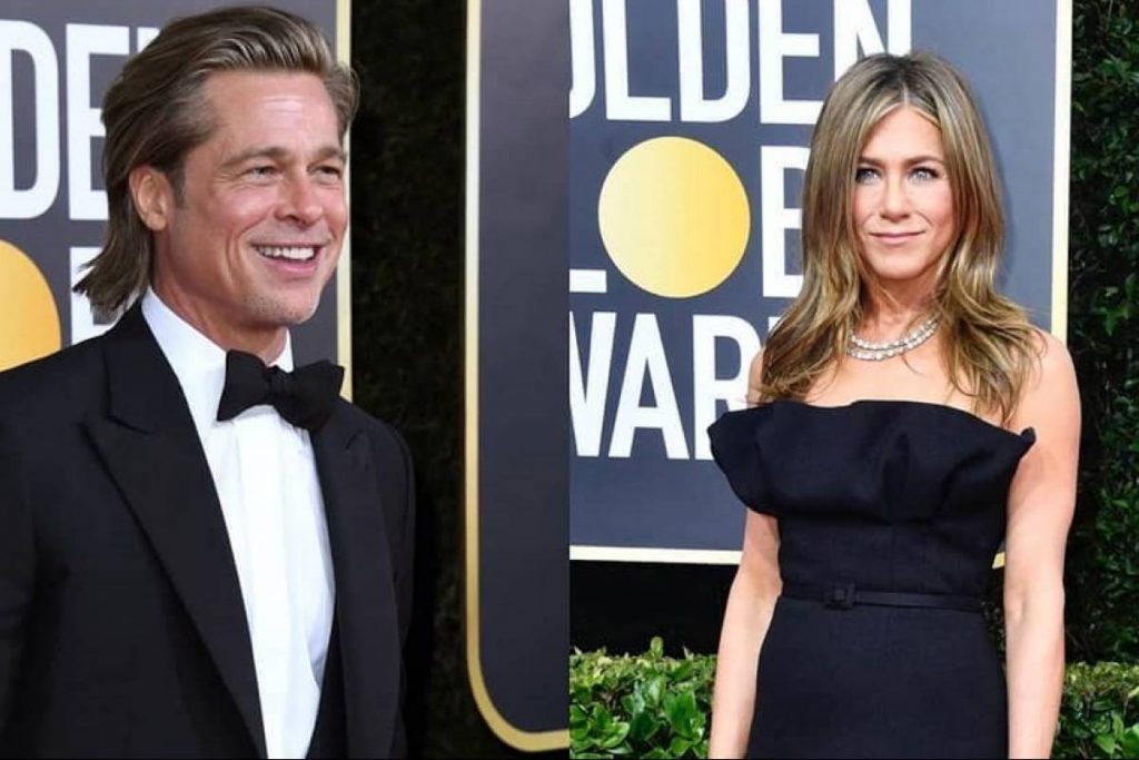 Jennifer Aniston y su mirada enamorada al escuchar a Brad Pitt en su discurso en los Golden Globes