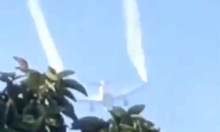 Video: avión arroja combustible en escuelas de Los Ángeles y lesiona a 26