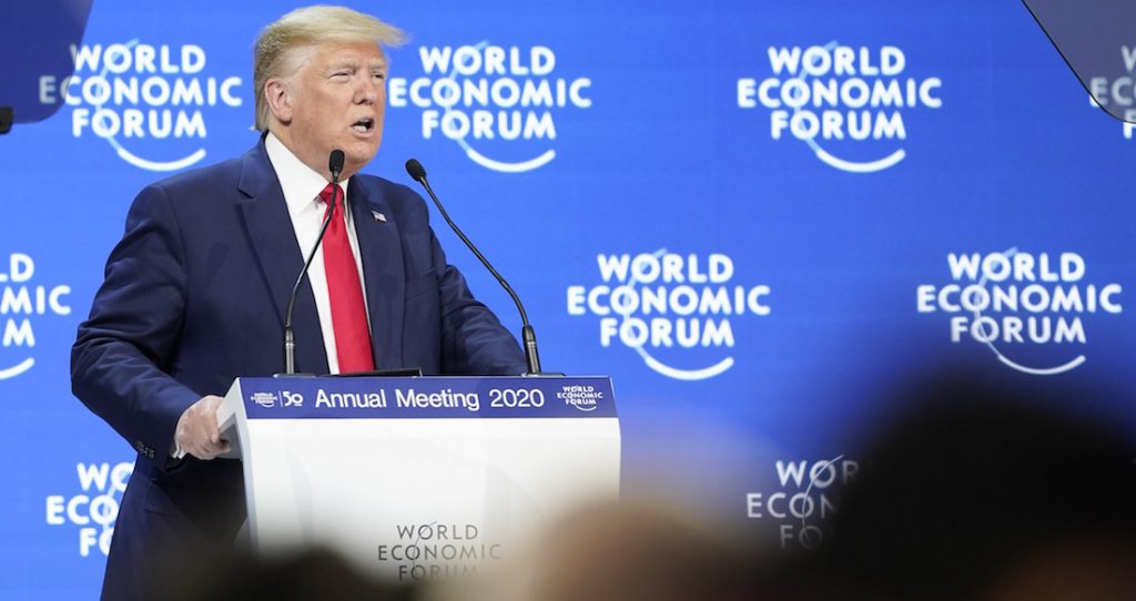 Trump presume en Davos haber ganado en las negociaciones comerciales con China, México y Canadá