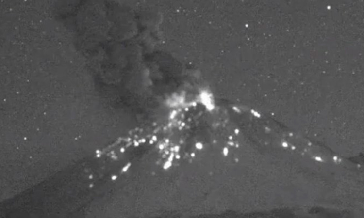 Don Goyo amanece inquieto: Así se registró explosión en el Popocatépetl