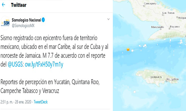 Saldo blanco: México sin afectaciones tras sismo de 7.7 en el Caribe