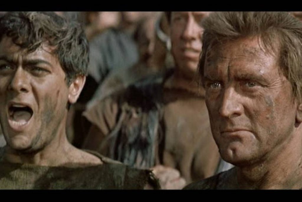 Kirk Douglas, Espartaco y su escena más recordada… en la que no dice ni una línea