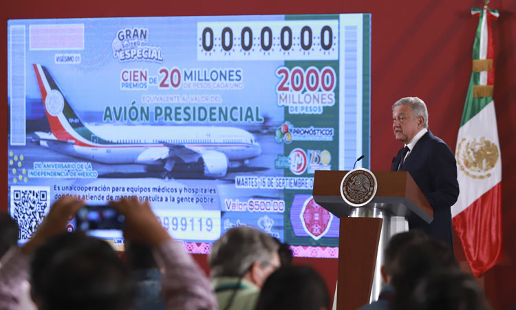 Avión presidencial se rifará el 15 de septiembre; así será sorteo