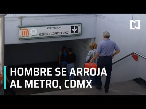 Hombre se arroja a las vías del Metro Escuadrón 201